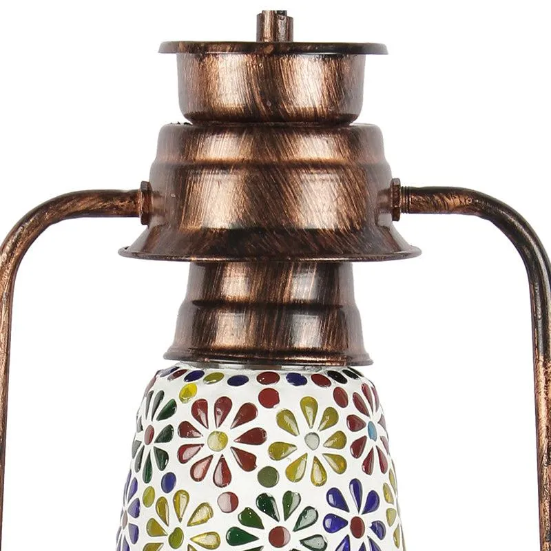 Madhura Mosaic Lantern Iron Wall Lamp - Copper media 3
