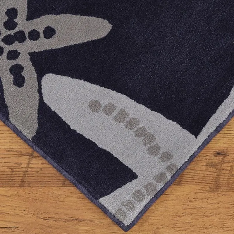 Zippy Hand Tufted Zone Kids Wool & Nylon Carpet - Navy Blue media 5
