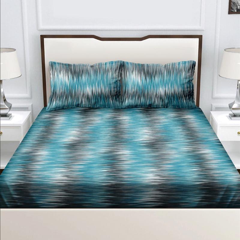 Esmeda Roga Cotton Bedsheet (Blue) - 104 TC media 3