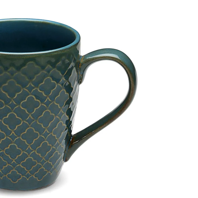 Emerald Ceramic Coffee Mug (370 mL Each) - Set Of Four media 5