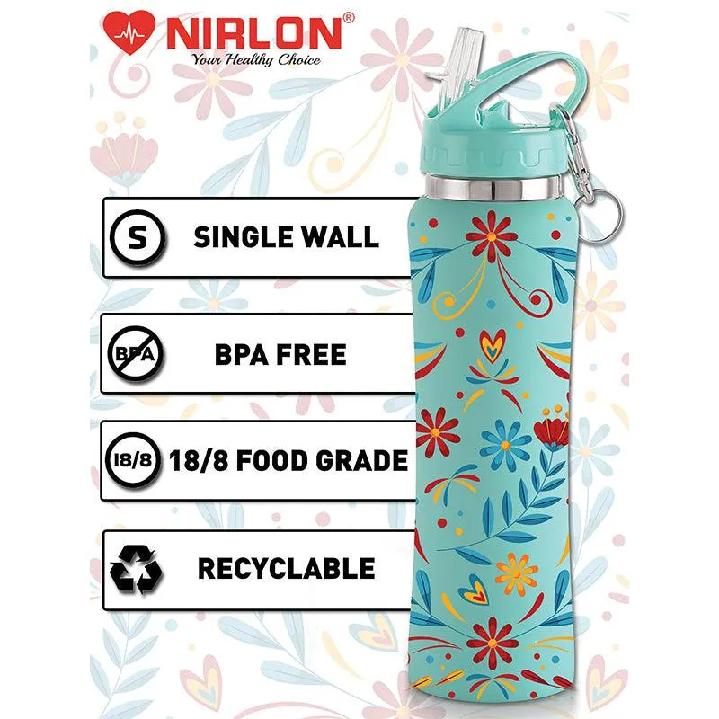 Stella Flora Sipper Water Bottle (Aqua Blue) - 750 mL media 4