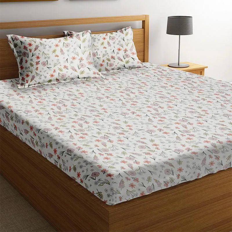 Caneo Floral Cotton Bedsheet - 210 TC media 1
