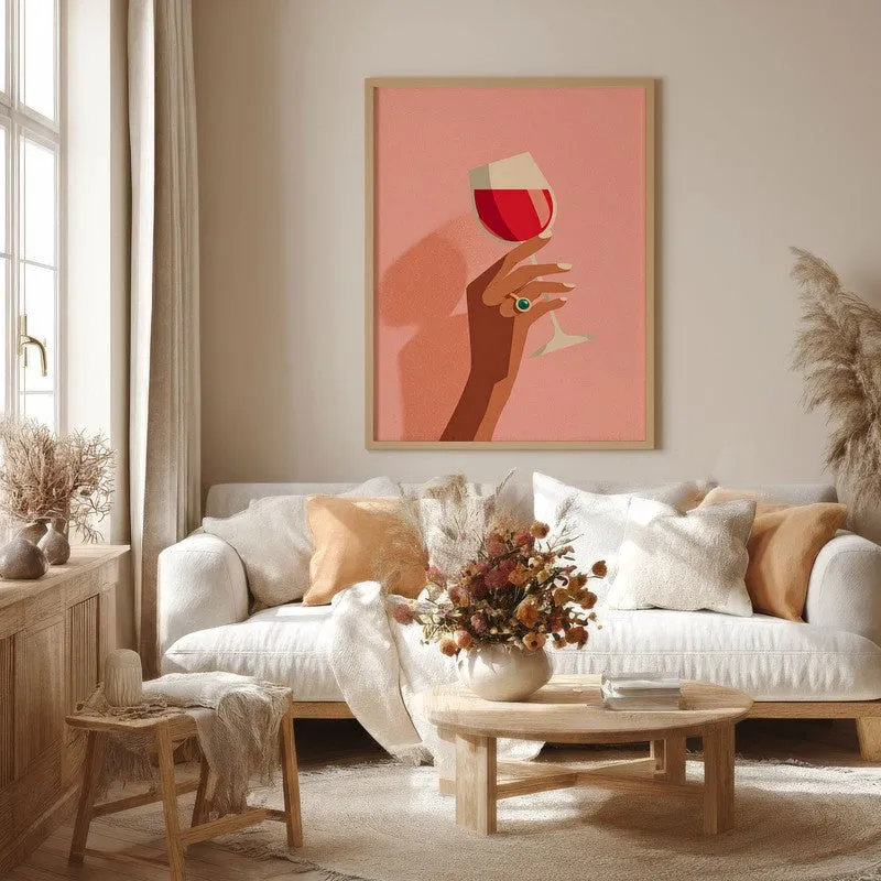 Silhouette Canvas Wall Painting - Brown Frame media 4