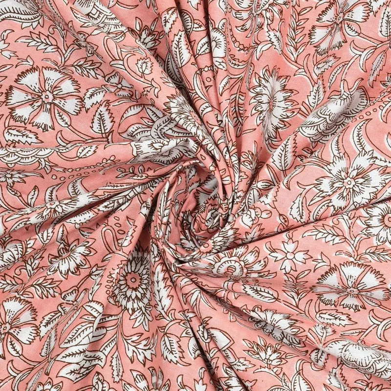 Patterny Cotton Bedsheet (Peach) - 240 TC media 5