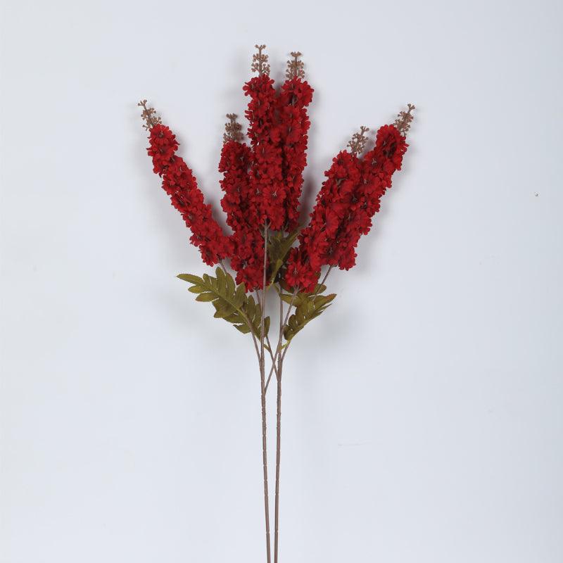Faux Larkspurs Lily Bloom Bunch (Red) - Set Of Three media 3