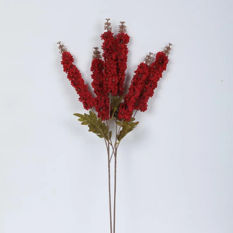 Faux Larkspurs Lily Bloom Bunch (Red) - Set Of Three media 3
