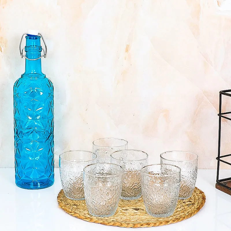 Garnet 1000 mL Water Bottle With 200 mL Glasses - Seven Piece Set media 1