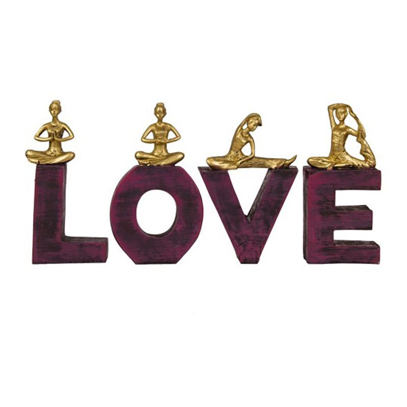 Love & Yoga Resin Showpiece media 4