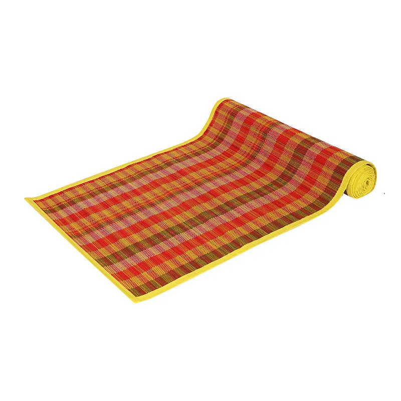 Chequered Zen Bamboo Table Runner - Yellow media 6