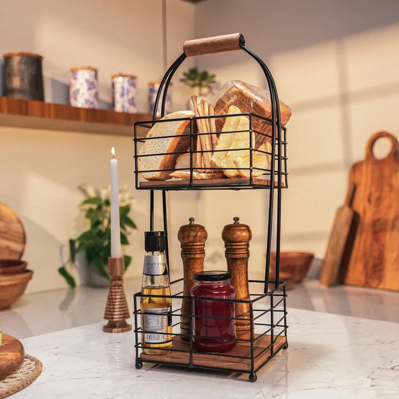 IronHarvest Metal Two-Tier Fruit Basket media 6