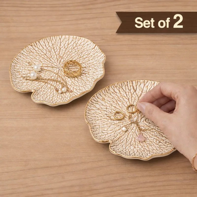 Auraleaf Accent Tray (Beige) - Set Of Two media 4