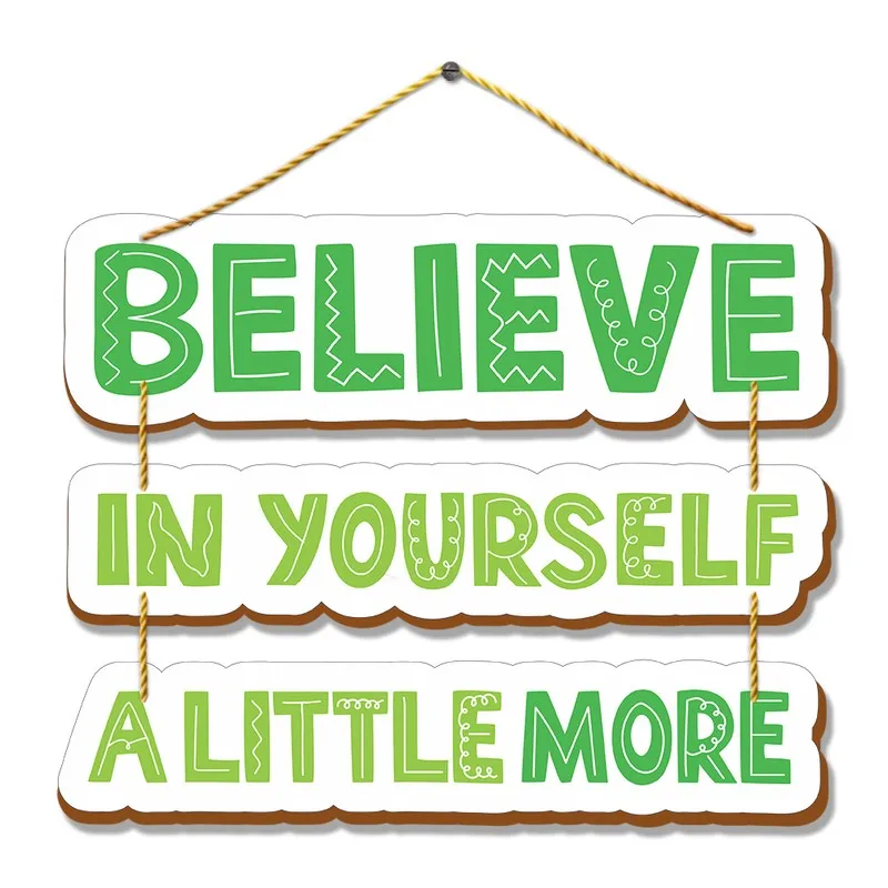 The Self-Belief Channel - Green MDF Wall Accent media 4