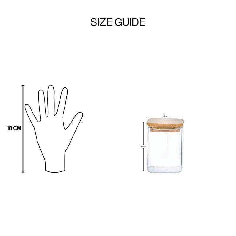 Aura Glass Jar With Wooden Lid (230 mL Each) - Set of Six media 5