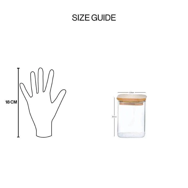 Aura Glass Jar With Wooden Lid (230 mL Each) - Set of Six media 5