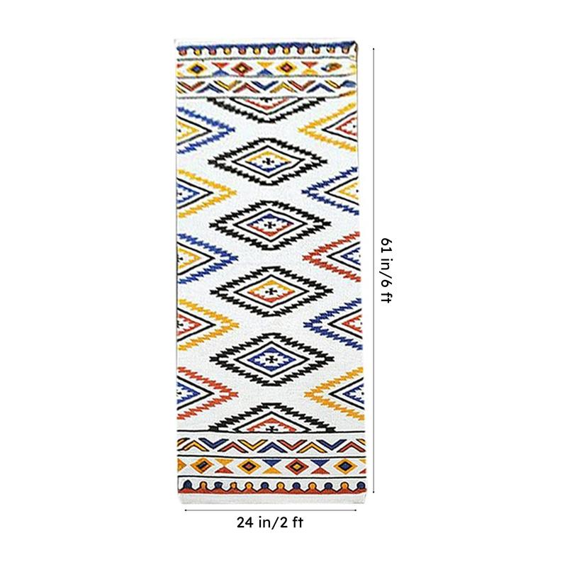 Geo Stride Cotton Runner Rug media 8
