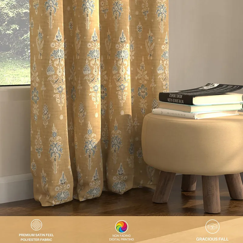 Urban Space Imperial Curtain (Mustard) - Set Of Two media 1