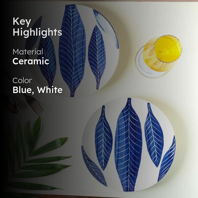 Foliole Ceramic Dinner Plate - Set Of Two media 2