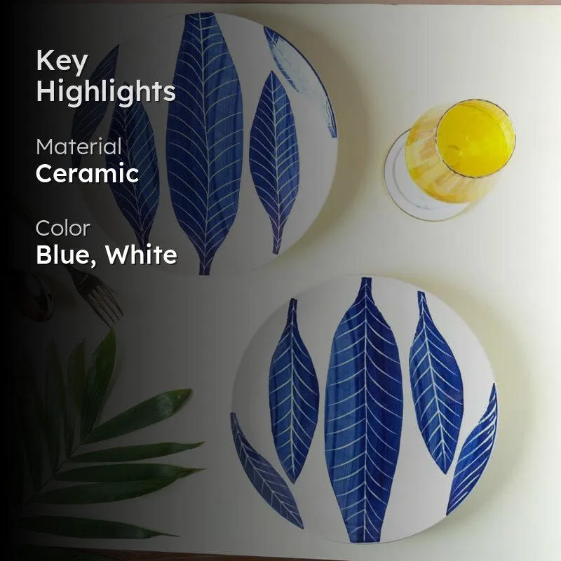 Foliole Ceramic Dinner Plate - Set Of Two media 2