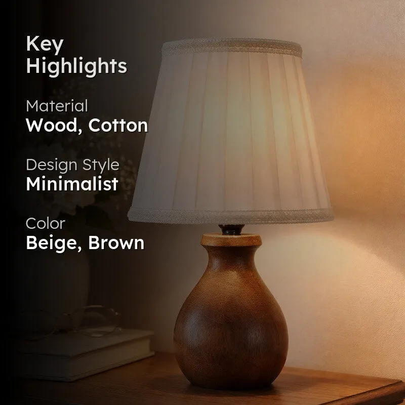 SolidMuse Wooden Table Lamp media 2