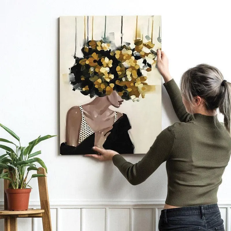 Flowery Feminine Canvas Wall Painting media 4