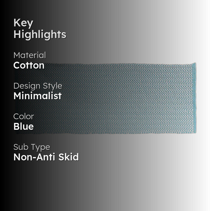 Atelier Cotton Runner Rug - Sky Blue media 2