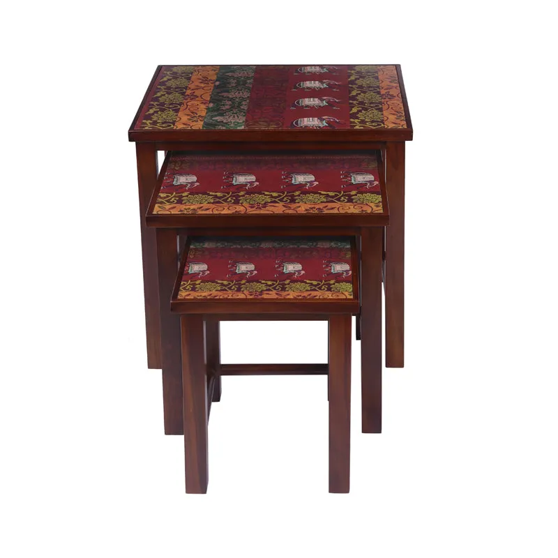 Ethno Motif Side Table - Set Of Three media 9