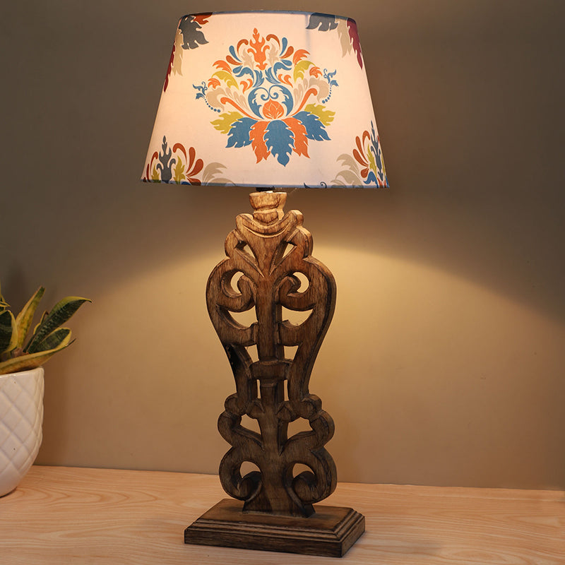 Nordlys Deco Mango Wood Table Lamp - Multicolor