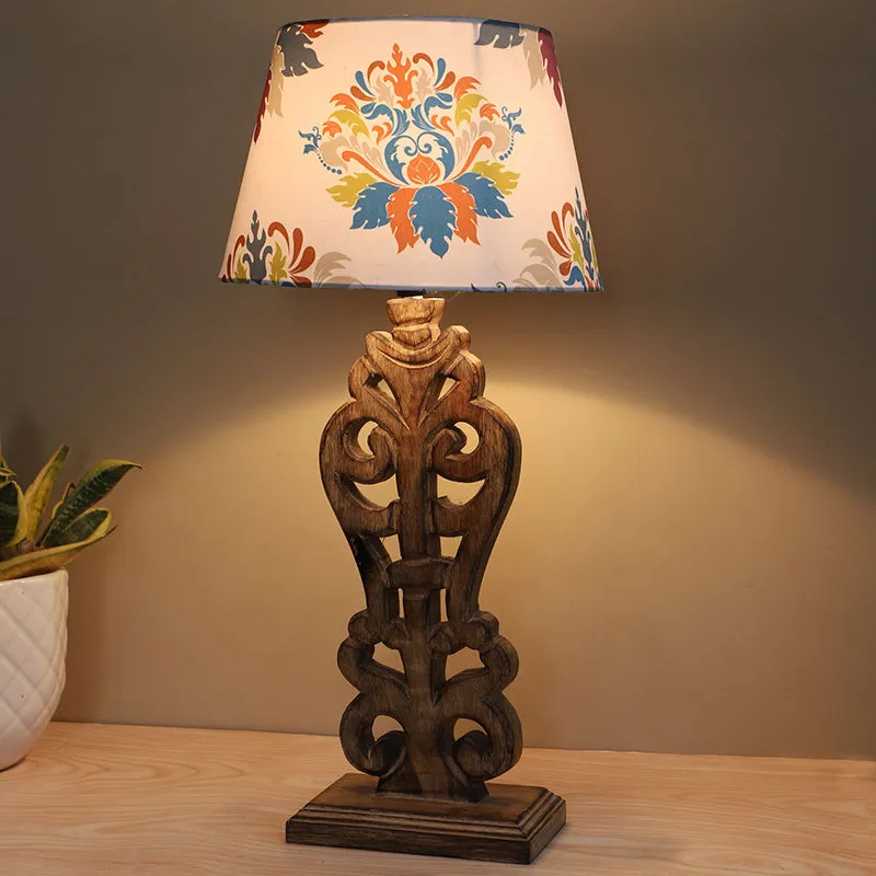 Nordlys Deco Mango Wood Table Lamp - Multicolor media 1
