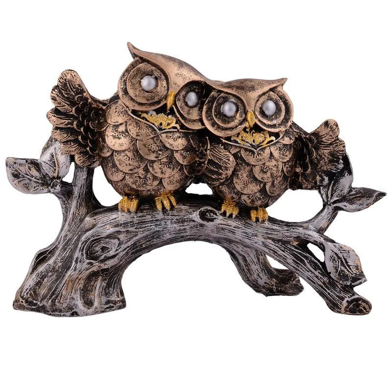 Hoot & Chill Painted Polyresin Showpiece - Copper media 3