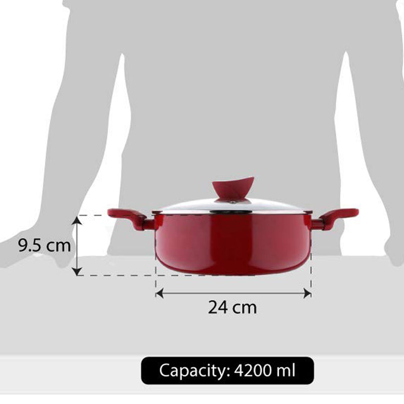 Bergner Bellini Plus Non Stick Casserole With Lid - 5000 ML media 7