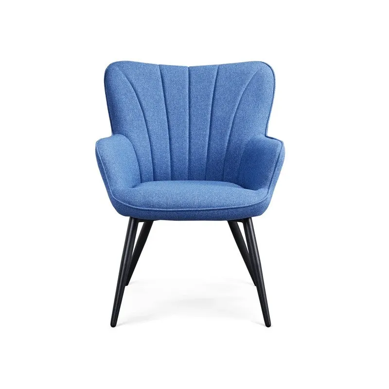 Serenza Neem Wood Accent Chair - Blue media 5