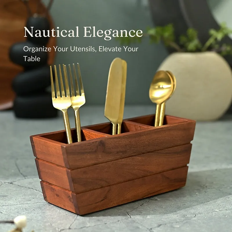 Orlin Wooden Cutlery Stand - Ten Piece Set media 7