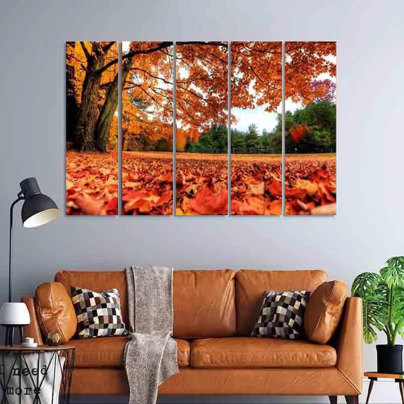 Autumn Bliss Canvas Wall Art - Five Piece Set media 1
