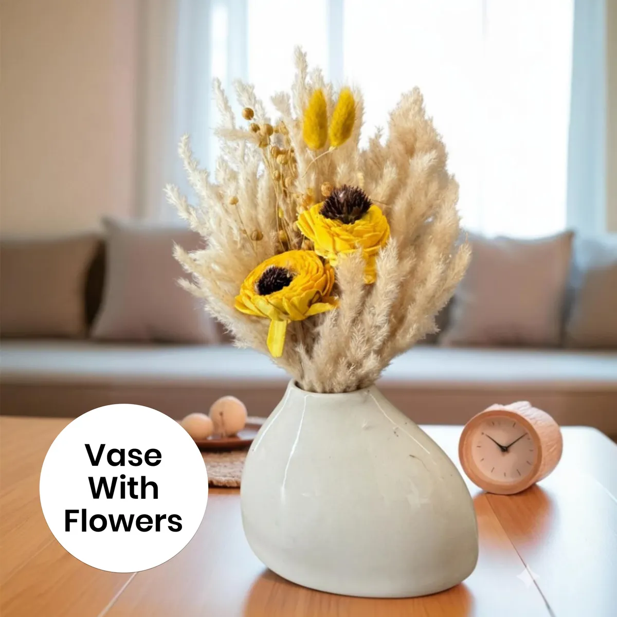 JoyBloom Artificial Flower with Ceramic Pot - Yellow media 4