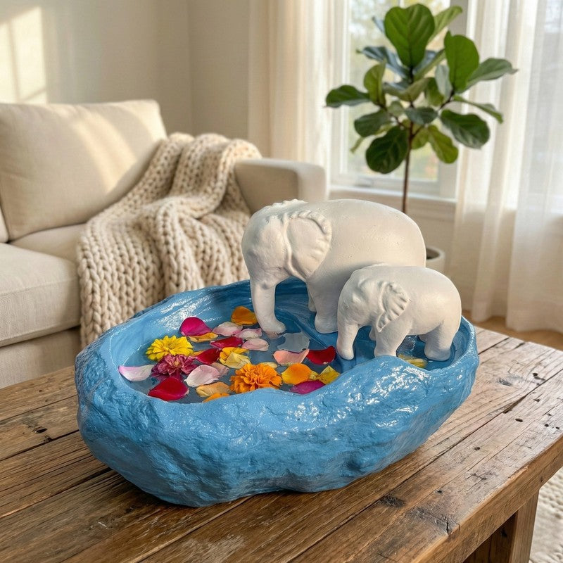 Auspicious Elephant Resin Urli media 4