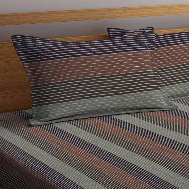 Illusionary Printed Cotton Bedsheet - 300 TC media 4
