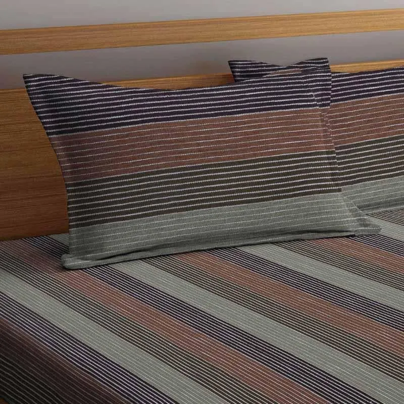 Illusionary Printed Cotton Bedsheet - 300 TC media 4