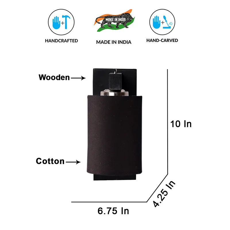 Eyrie Wooden Wall Lamp - Black media 6