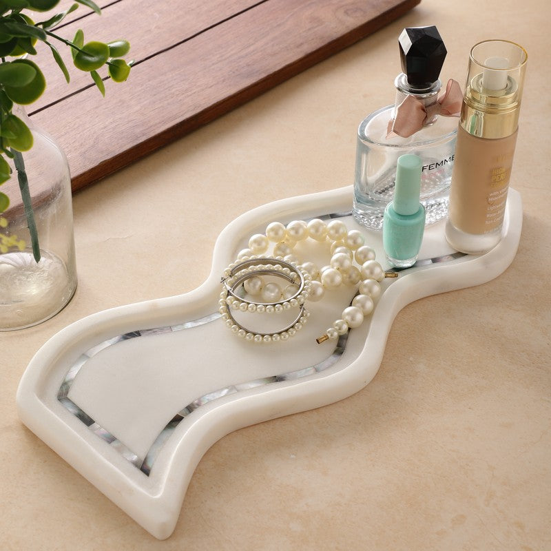 OpalMist Marble Platter