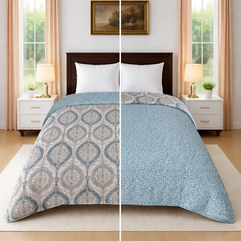DreamHaven Reversible Cotton Comforter - 350 GSM media 3