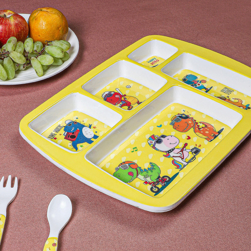 Cool Dino Kids Dinner Plate media 3