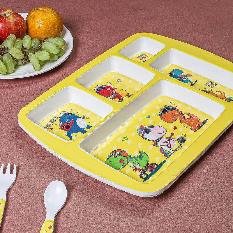 Cool Dino Kids Dinner Plate media 3
