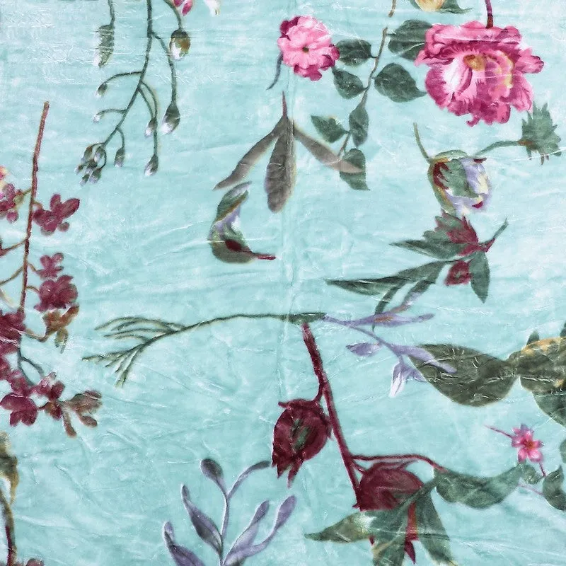 Monte Carlo Floral Serenity Throw Blanket - 852 GSM media 5
