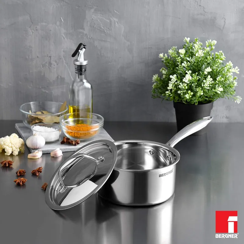 Bergner Argent Triply Kadhai With Lid - 1500 mL media 5