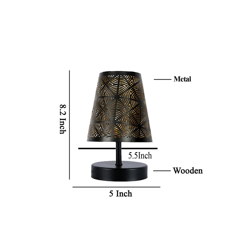 Otravo Ethched Metal Table Lamp - Black media 4