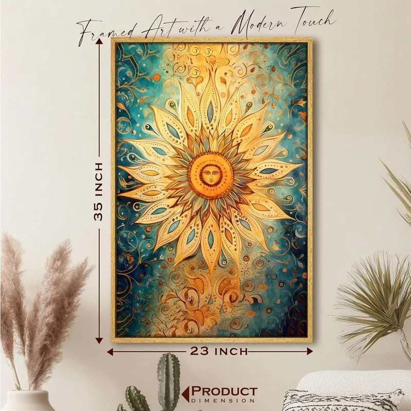 Sunburst Radiance Wall Art With Frame media 7
