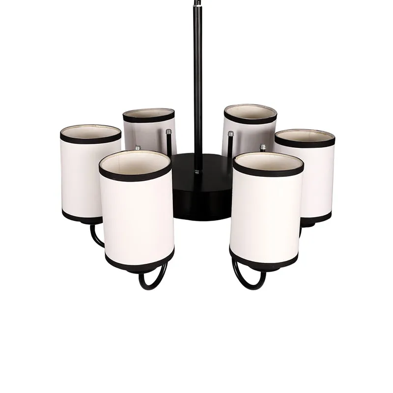 Viya Cylindrical Ceiling Lamp - Black & White media 3