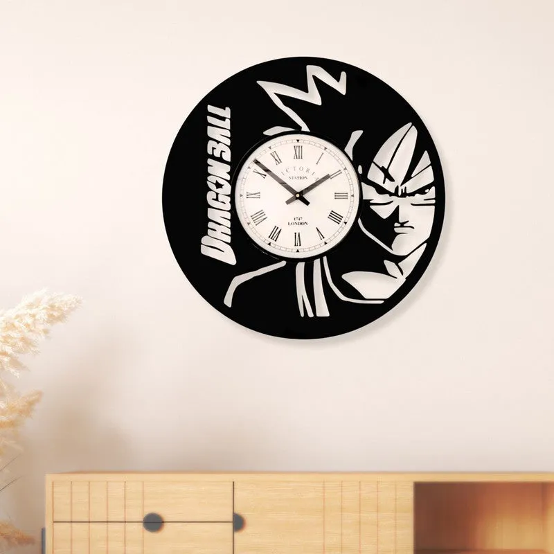 Anime Steel Analog Wall Clock - Black media 1