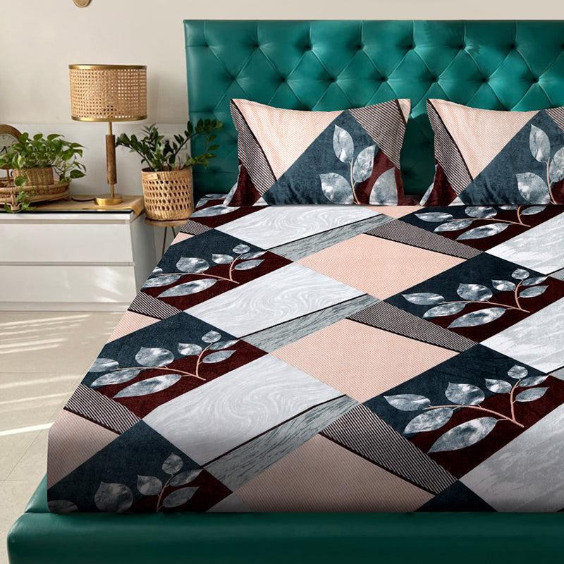 Srijan Geometric Fleece Bedsheet - 280 GSM media 3