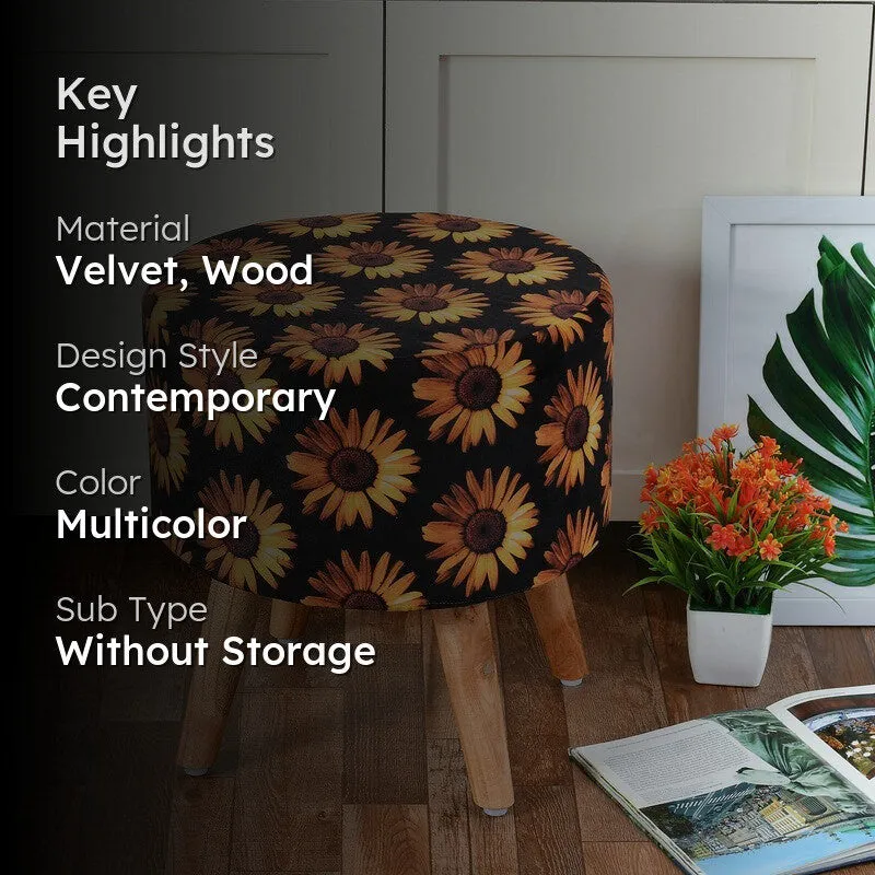 Sunburst Floral Ottoman - Multicolor media 2